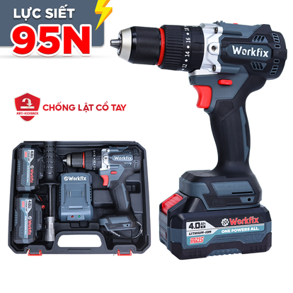Máy Khoan Rút Lõi Bê Tông Workfix WF-ID1395BL 21V - 3 Chức Năng Khoan, Vít, Búa